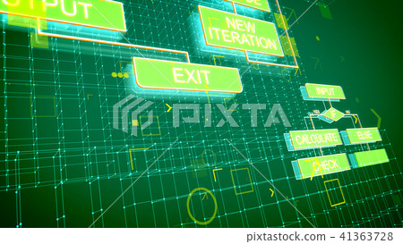 Trailblazing algorithms and green background 41363728