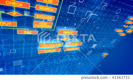 Golden algorithms in the blue background 41363731