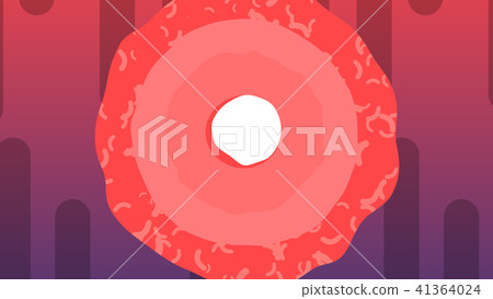 Cartoon of Spermatozoid Growing in Ovum 41364024