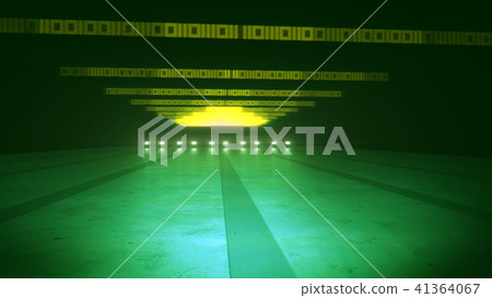 Abstract Yellow Stripes of Subway Passage 41364067