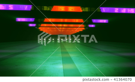 Orange and Violet Stripes with Letters in Subway Orange and Violet Stripes with Letters in Subway 41364070