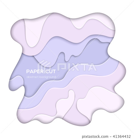 Purple abstract layout - vector paper cut illustration Purple abstract layout - vector paper cut illustration 41364432