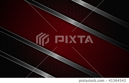 Geometric dark red design with metal grille and textural frame. 41364543