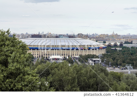MOSCOW, RUSSIA - JUNE, 14, 2018: Luzhniki Stadium national stadium of Russia. View of the Grand 41364612