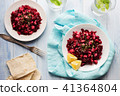Beetroot salad with feta cheese, sesame and lemon 41364804