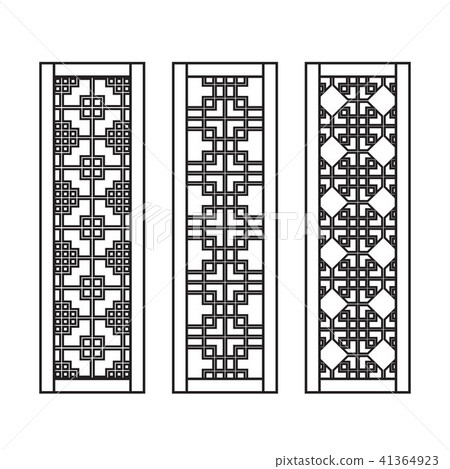Traditional Asian Window and Door Pattern Traditional Asian Window and Door Pattern 41364923