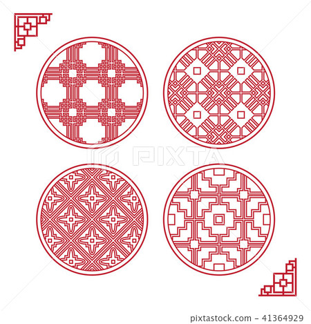 Traditional Asian Window Pattern, vector set Traditional Asian Window Pattern, vector set 41364929