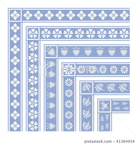 flower pattern brush, vector set flower pattern brush, vector set 41364934