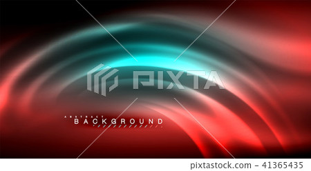 Neon glowing wave, magic energy and light motion background 41365435