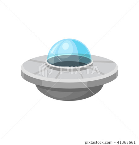 Flat vector icon of alien flying saucer. Martian spacecraft. Extraterrestrial space ship. Element Flat vector icon of alien flying saucer. Martian spacecraft. Extraterrestrial space ship. Element 41365661