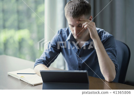 Businessman frustrated on his work, out of control Businessman frustrated on his work, out of control 41365806