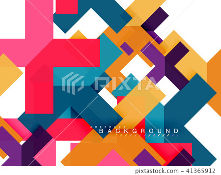 Multicolored abstract geometric shapes, geometry background for web banner 41365912