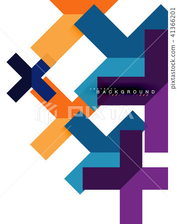 Multicolored abstract geometric shapes, geometry background for web banner 41366201