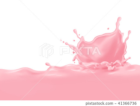 Pink milk splash Pink milk splash 41366736