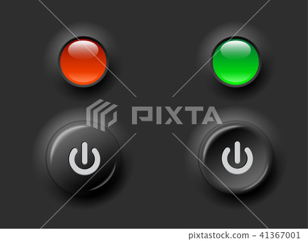 buttons with control lights-插圖素材 [41367001] - PIXTA圖庫