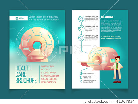 Vector medical examination brochure, health care concept 41367834