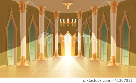 Vector castle hall, interior of royal ballroom Vector castle hall, interior of royal ballroom 41367851