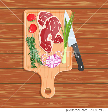 Natural foods on a cutting board 41367939