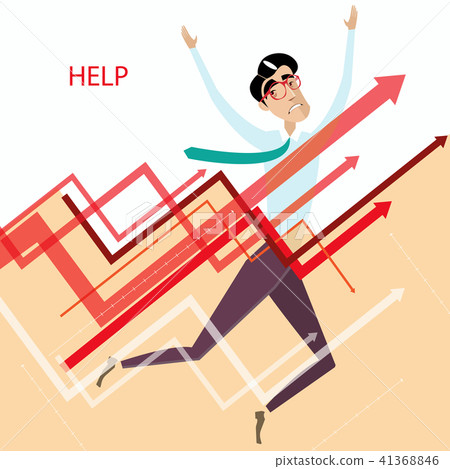 Tired businessman with graphs Tired businessman with graphs 41368846