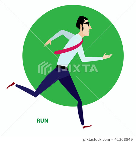 Running businessman in suit Running businessman in suit 41368849