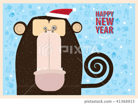 Happy New Year greeting card Happy New Year greeting card 41368915