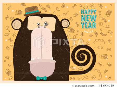 Happy New Year greeting card Happy New Year greeting card 41368916