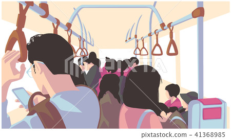 Illustration of people using public transport Illustration of people using public transport 41368985