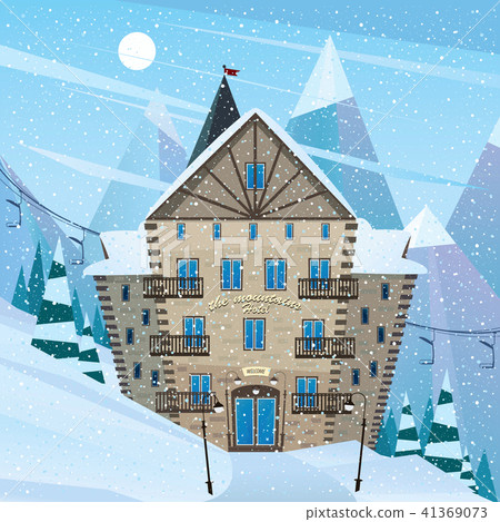 Inn on snow slope Inn on snow slope 41369073