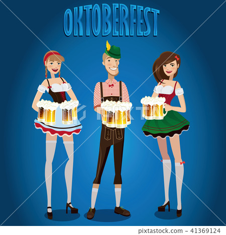 Set people at Oktoberfest 41369124