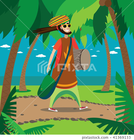 Rasta man walking 41369133