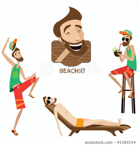 Set of beach men Set of beach men 41369154