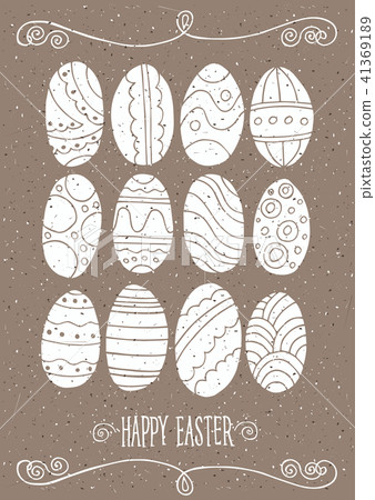 Set of Easter eggs Set of Easter eggs 41369189