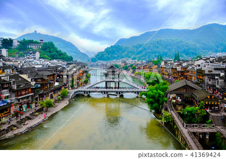 Old houses in Fenghuang county in Hunan 41369424