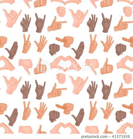 Hands deaf-mute seamless pattern background gestures human arm people communication message vector Hands deaf-mute seamless pattern background gestures human arm people communication message vector 41371938