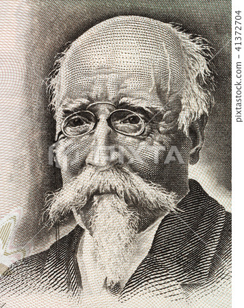 Jose Echegaray portrait from Spanish money  41372704