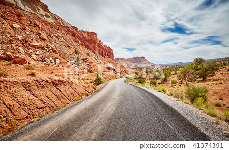Scenic road in the Capitol Reef National Park, USA Scenic road in the Capitol Reef National Park, USA 41374391