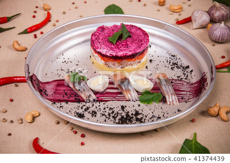 Dressed herring salad Dressed herring salad 41374439