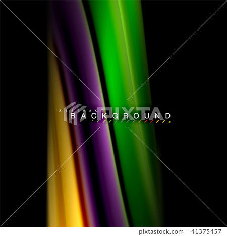 Fluid mixing colors vector wave abstract background design. Colorful mesh waves 41375457