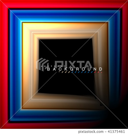 Geometric shapes created with fluid multicolored lines 41375461