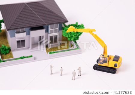 Housing construction Housing living Worker Heavy machinery shovel car 41377628