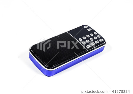 blue bluetooth speaker isolated on white blue bluetooth speaker isolated on white 41378224