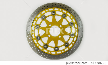 Brake Disc, Old, White Background, Rust Colored 41378639