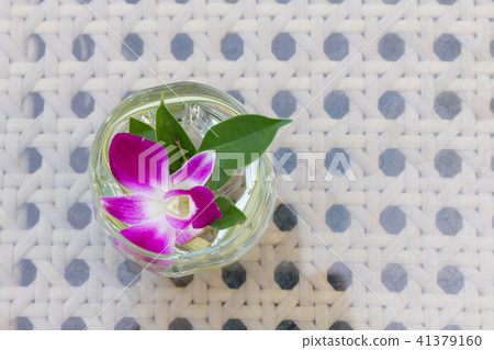 Fresh orchid flower in glass. 41379160