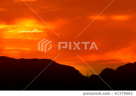sky red in sunset and cloud colorful evening sky red in sunset and cloud colorful evening 41379861
