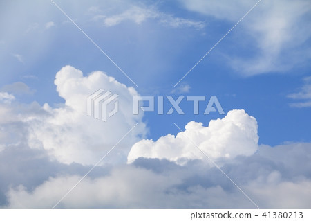 blue sky with big cloud and raincloud, art nature blue sky with big cloud and raincloud, art nature 41380213