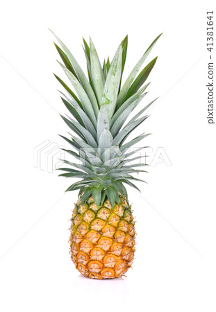 ripe  pineapple on white background 41381641
