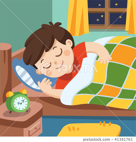 A Little boy sleeps in the night. A Little boy sleeps in the night. 41381761