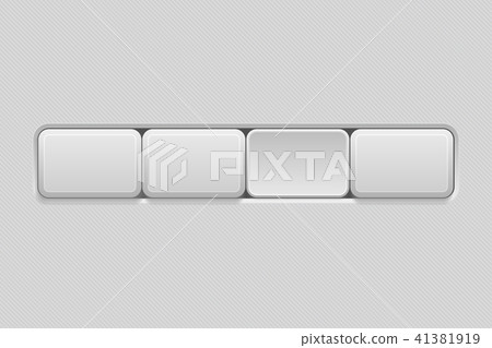 Square buttons in a row, with one button pushed 41381919