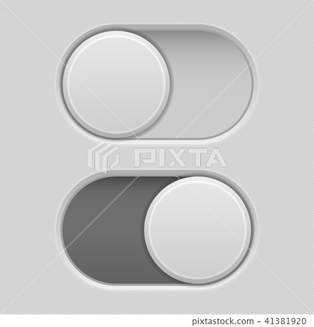 On and Off toggle switch slider buttons On and Off toggle switch slider buttons 41381920