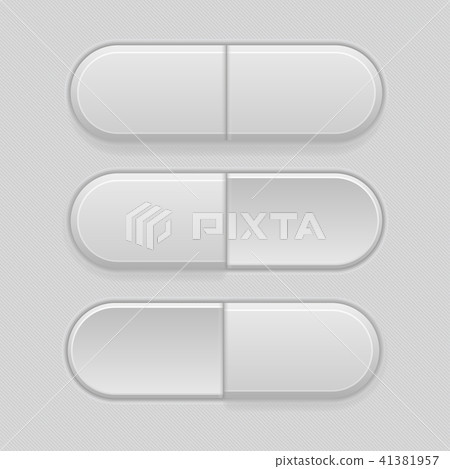 Interface buttons. Gray 3d elements 41381957